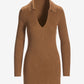 Ribbed Collar Tunic Sweater Thrush
