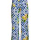 Flora tiles flowy palazzo pant Blue Multi