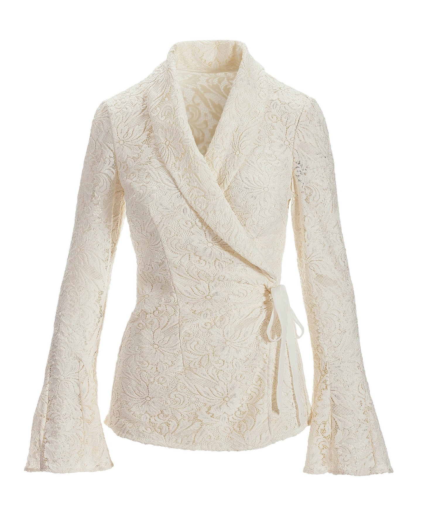 Lace Asymmetric Tunic Off White