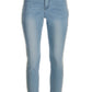 Pearl Racer Stripe Five Pocket Ankle Jean Light Wash