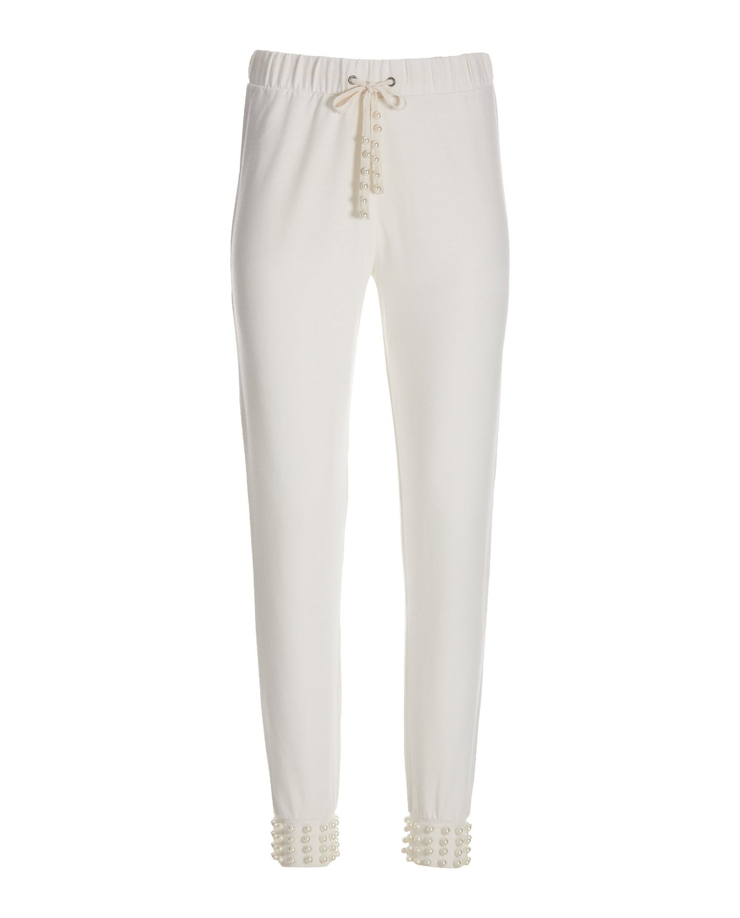 French Terry Pearl Jogger White