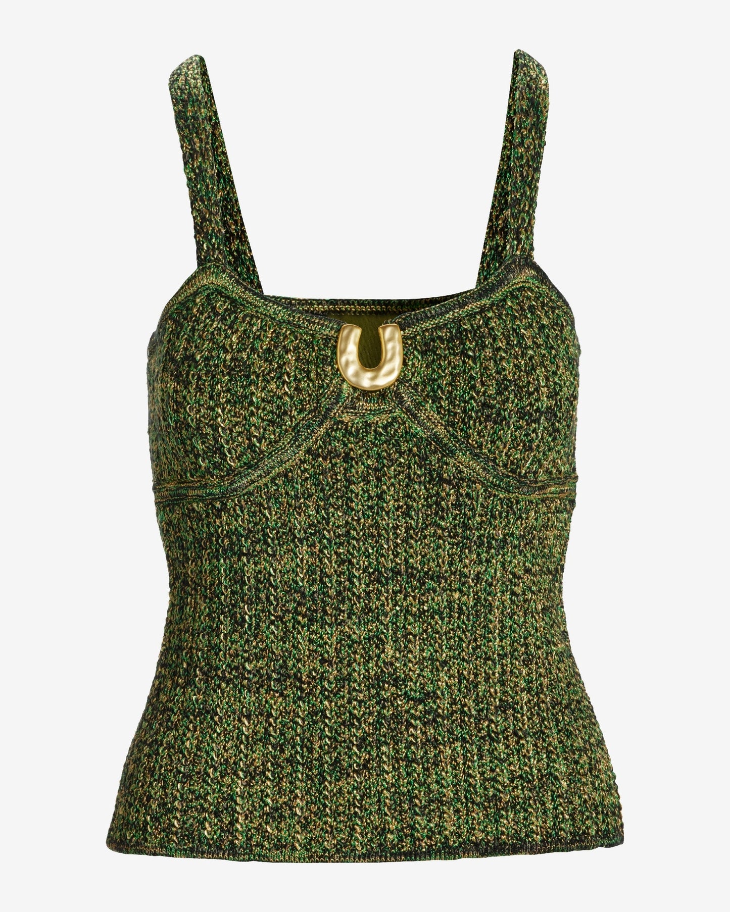 Hardware Marled Sweater Tank Green Multi