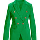 Modern Double-Breasted Blazer Fern Green