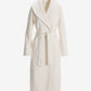 Shawl Collar Tie Waist Coat Off White