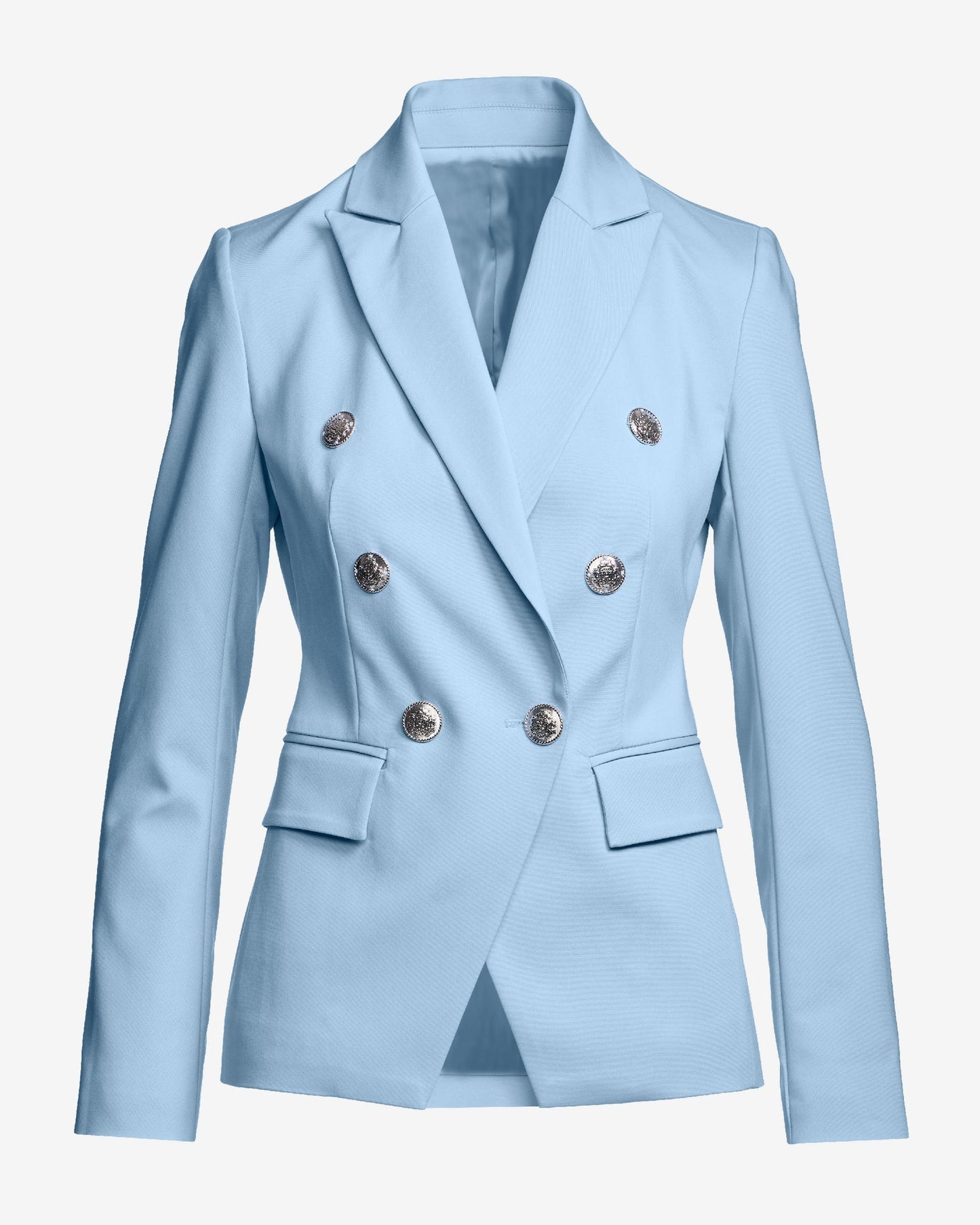 Modern Double-Breasted Blazer Blue Bell