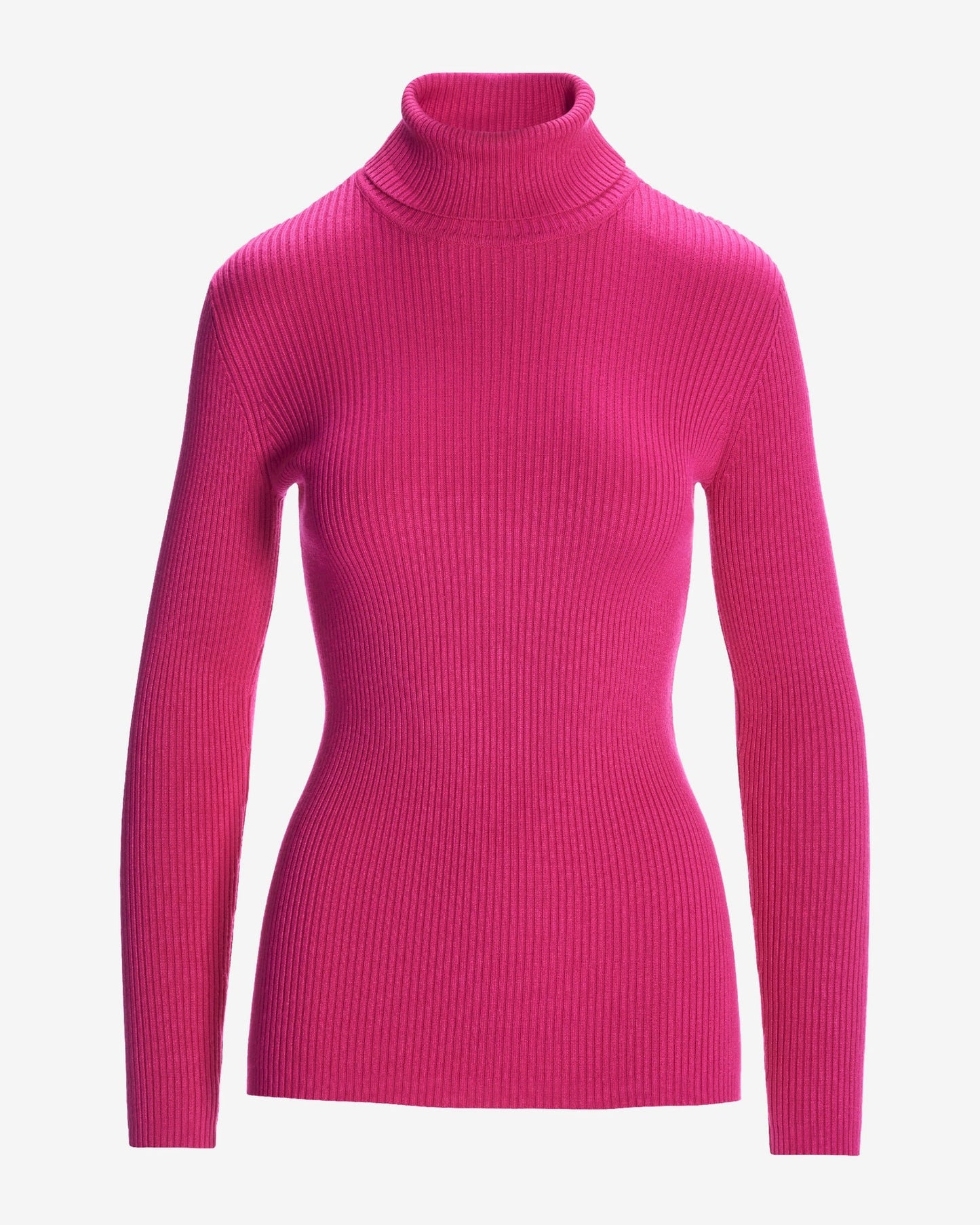 Ribbed Turtleneck Sweater Cabaret Pink