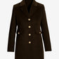 Classic Tailored Coat Chocolate Brown