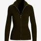 Ribbed Full Zip Cardigan Safari Brown
