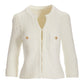Puff Sleeve Sweater Cardigan Off White
