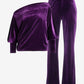 Chic Velour Slouchy and Wide Leg Lounge Set Deep Purple