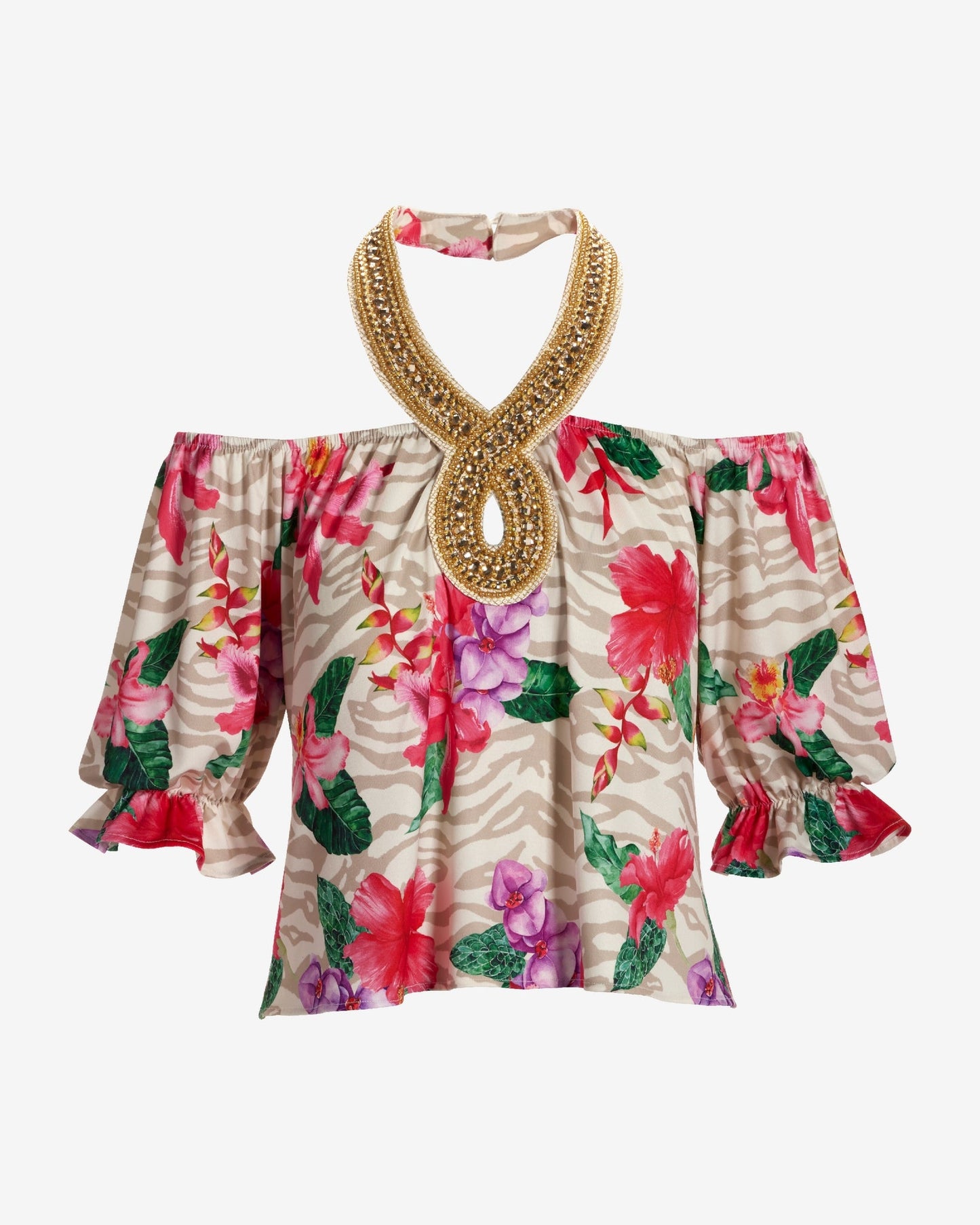 Embellished Off The Shoulder Top Cape Town Tropics