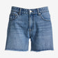 Relaxed cut off denim short Medium Wash