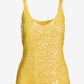 Sequin V-Neck Sweater Tank Lemon Drop