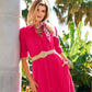 Status Border Print Scarf Pink Multi