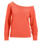 Slouchy French Terry Pullover Sweatshirt Hot Coral
