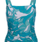 Swim Sense Teal Waters Square-Neck Tankini Top Blue