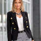 Velvet Chain and Pearl Layered Necklace Black/Gold