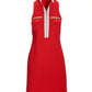 Sleeveless Chic Zip Dress Racing Red