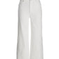 Malibu Embroidered Floral Wide Leg Crop Jean White