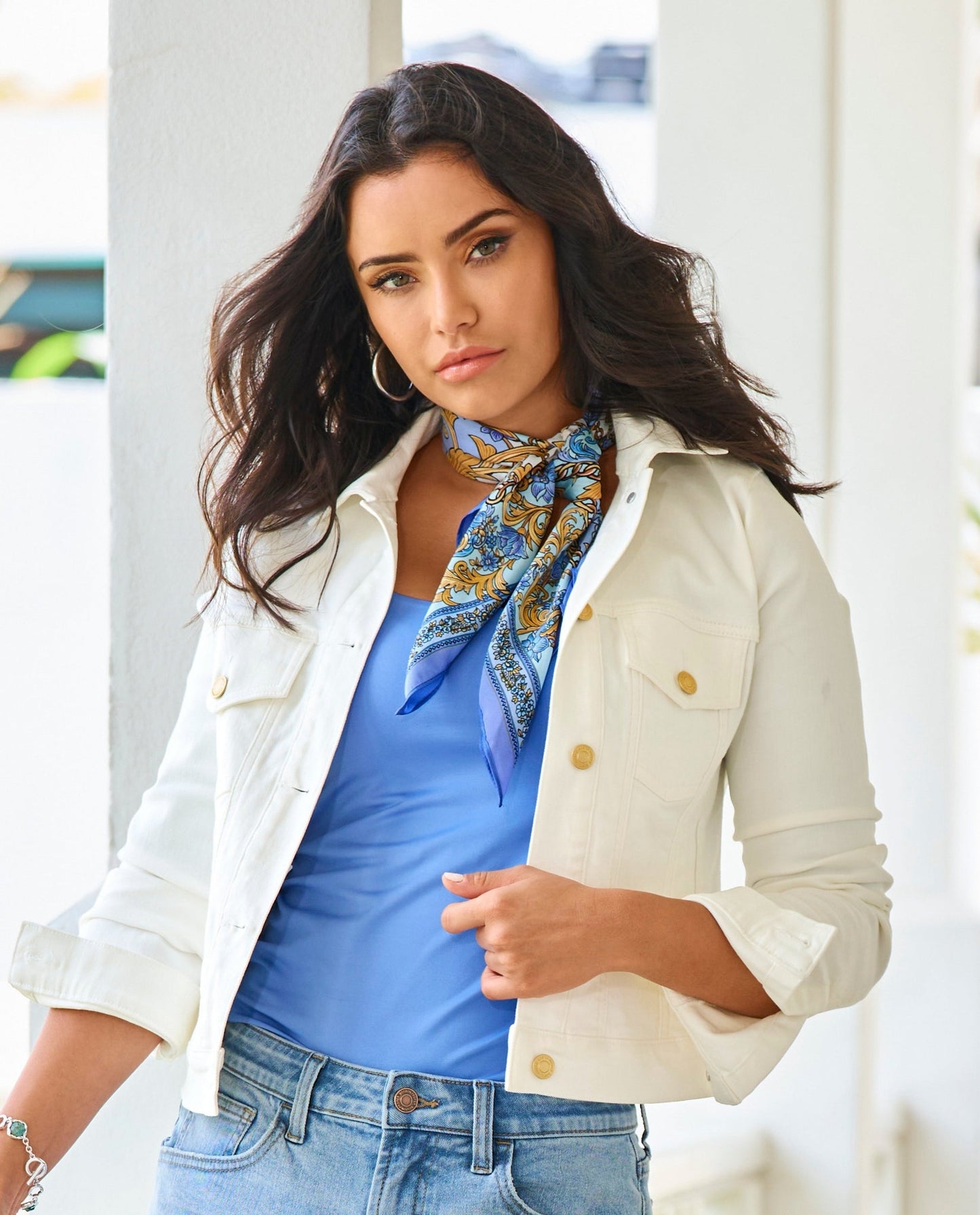 Regal Resort Neck Scarf Blue Multi