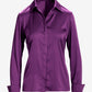 Sophia Button-Up Charmeuse Blouse Imperial Purple