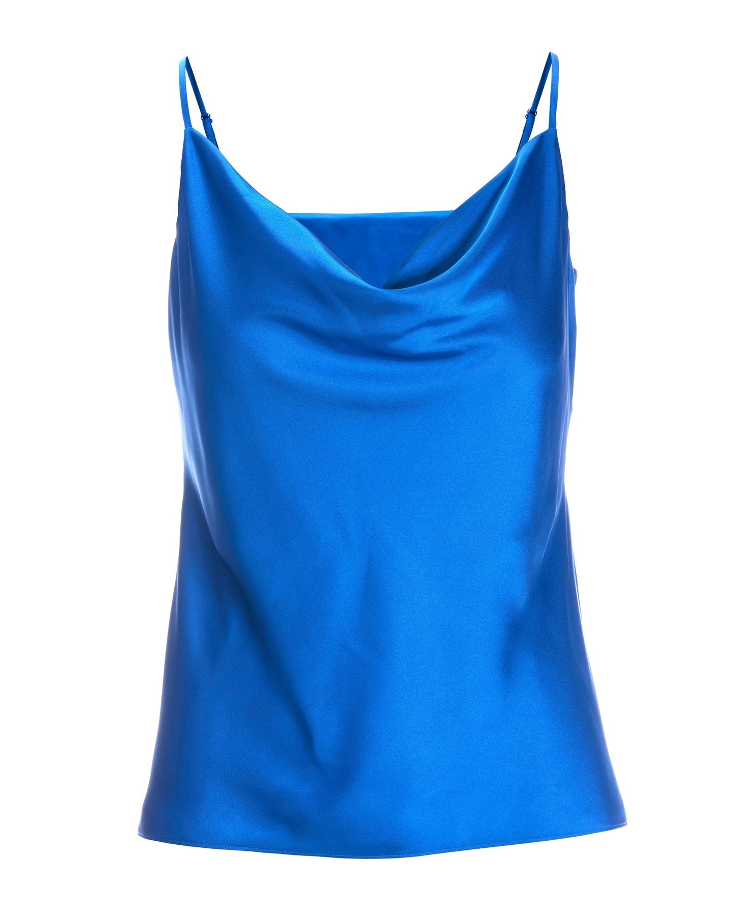 Gia Cowl Neck Charmeuse Cami Classic Blue