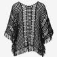 Effortless Crochet Pullover Poncho Black