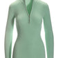 Ribbed Half Zip Up Sweater Icy Morn