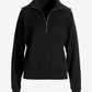 Luxe Lounge Half Zip Sweatshirt Black