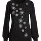 Snowflake Puff Sleeve T-shirt Black