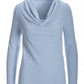 Hacci Cowl Neck Top Blue