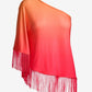 So Chic One Shoulder Ombre Fringe Top Pink Multi