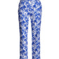 Newport Ocean Fleurs Print Twill Pull On Crop Pant Blue