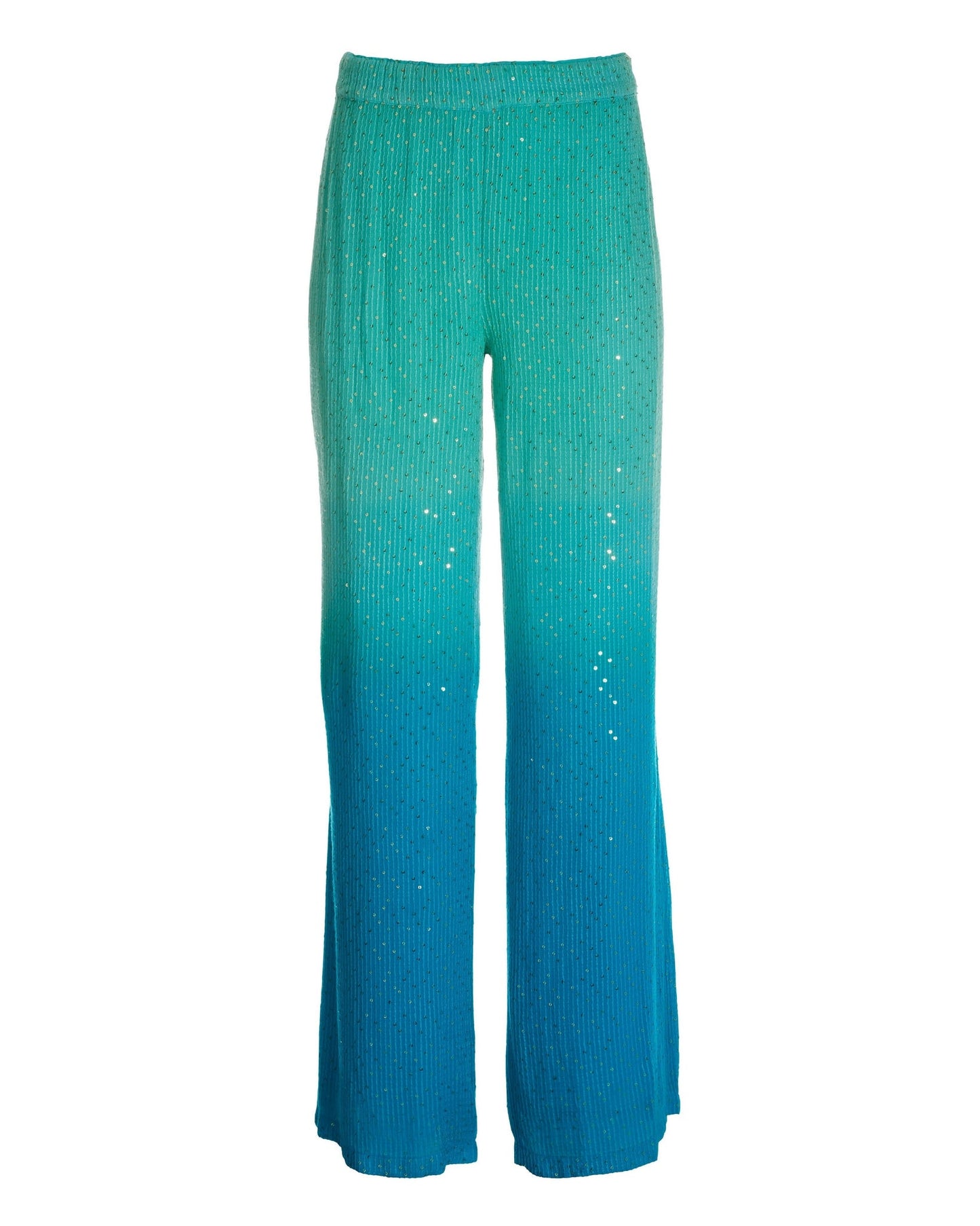 Sequin Ombre Wide-Leg Pant Blue Multi